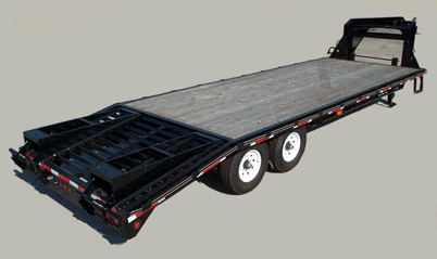 14,000# Deckover Gooseneck Trailer with Dovetail and Ramps